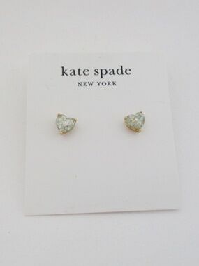 KATE SPADE - My Love Glitter Heart Stud Earrings
